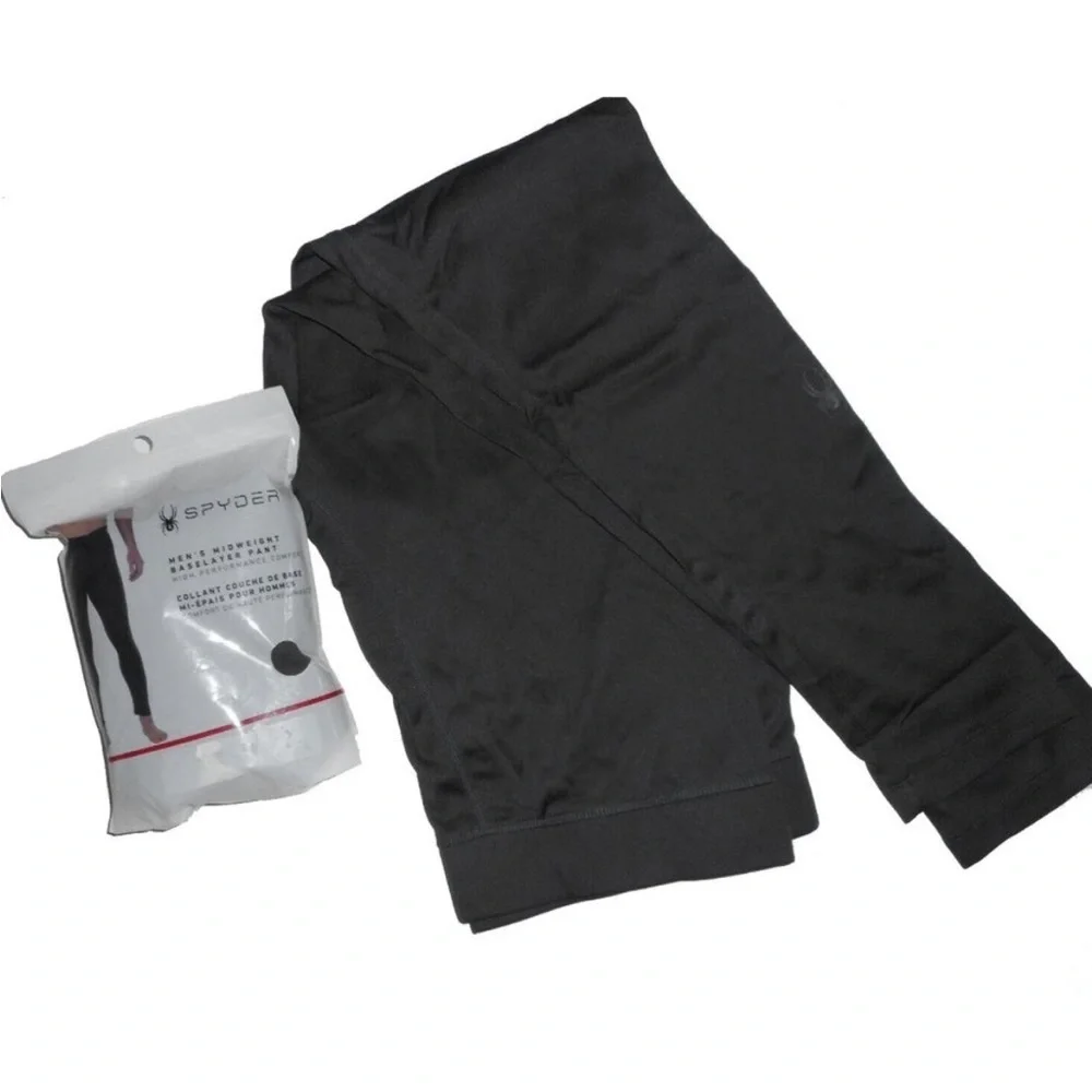 ☀️Spyder - Black Midweight Baselayer Pants - XL